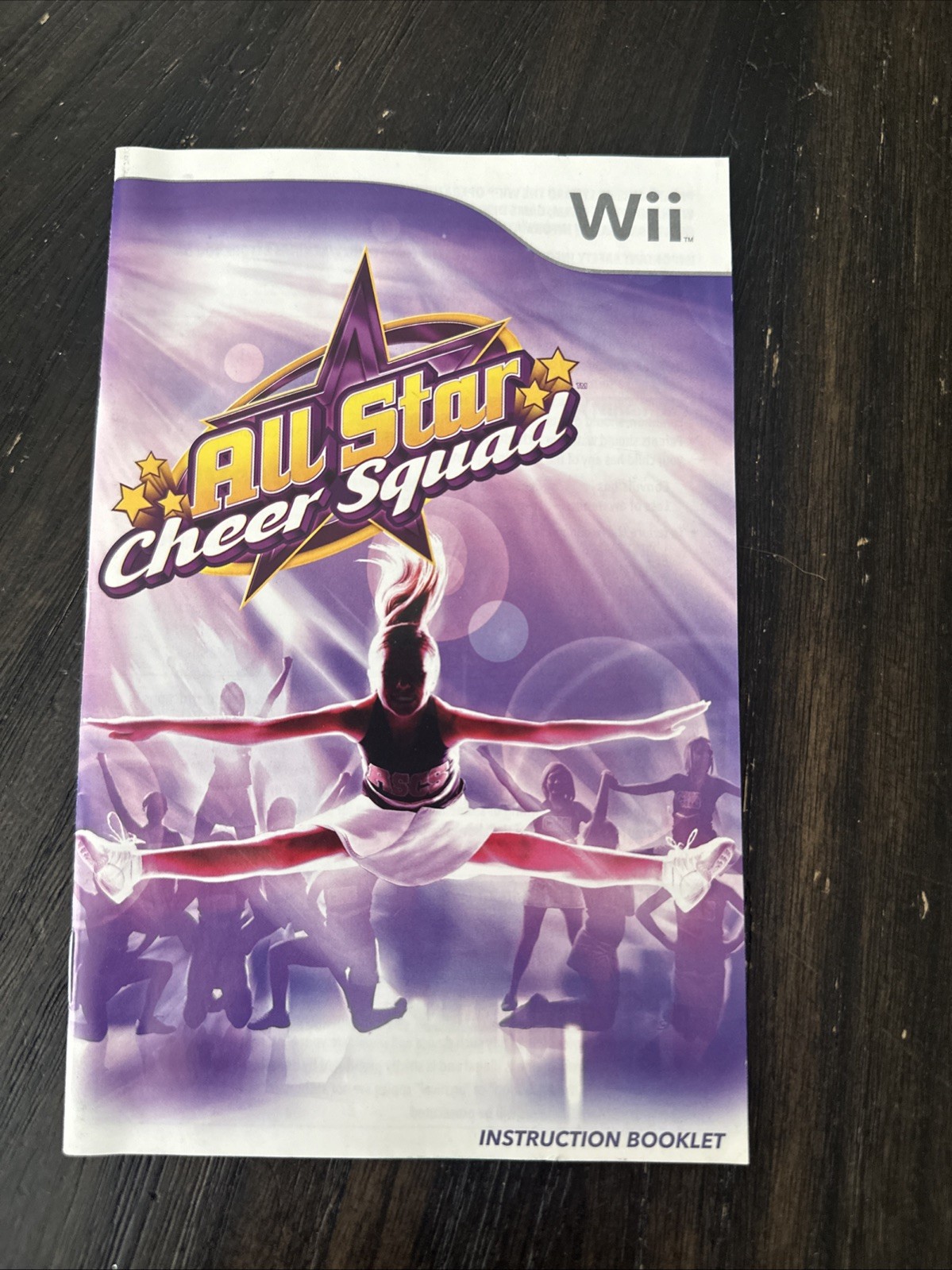 Nintendo Wii Manual Only All Star Cheer Squad