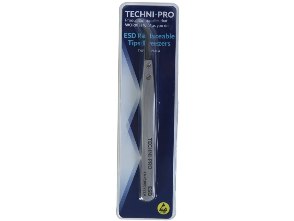 Techni-Pro TNP100092EA - REPTWZ00 Economy Replaceable Tip ESD Safe Tweezers,