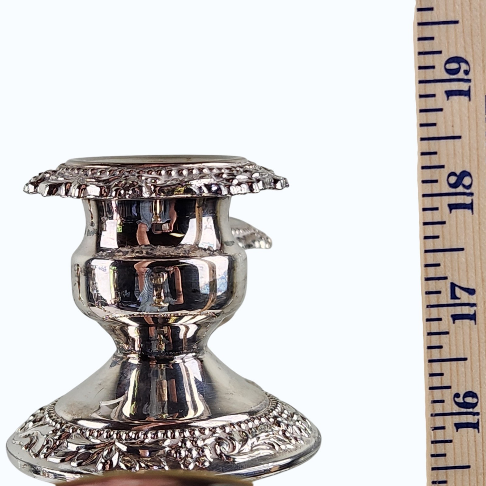 Pr Vtg Silverplate 3‑Light Candelabra Gorham Silver Co Convertible Elegant Decor