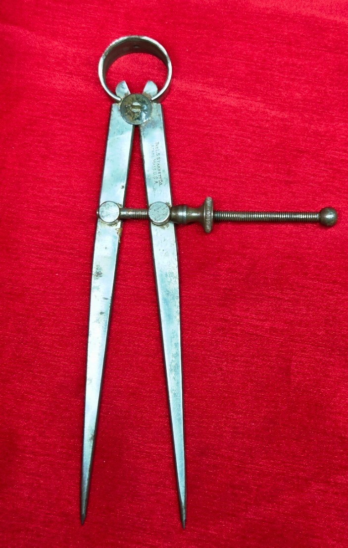 Vintage L. S. Starrett 6" Flat-Leg Spring Divider - USA Made