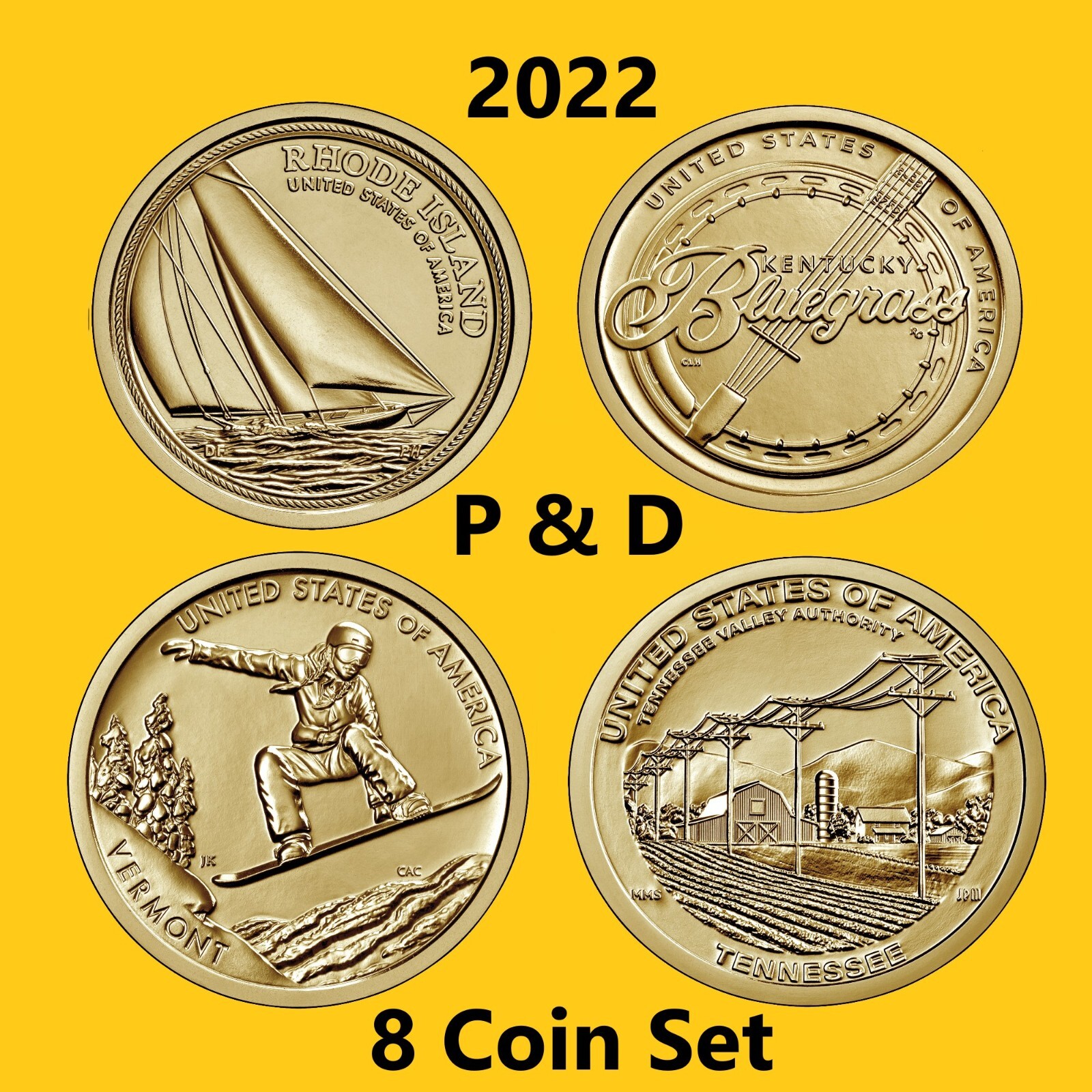 2022 P D 8 Coin American Innovation Dollar