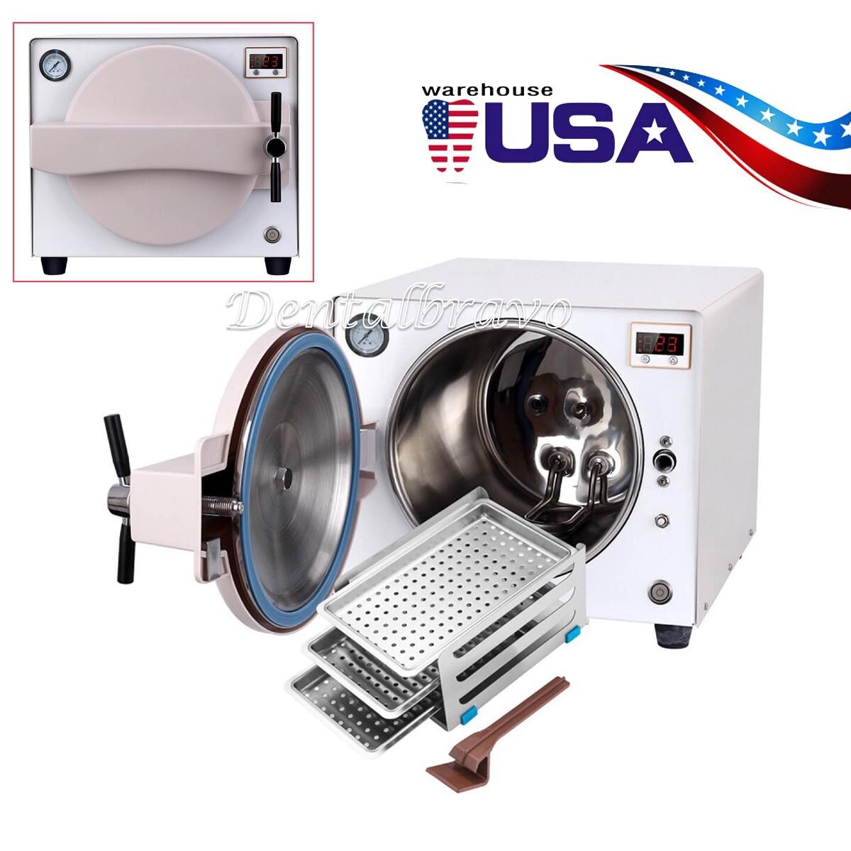 18L Automatically Dental Medical Autoclave Sterilizer Vacuum Steam Sterilization