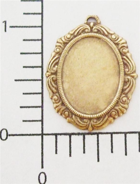 21573         2 Pc. Brass Oxidized 18x13 Setting Jewelry Finding