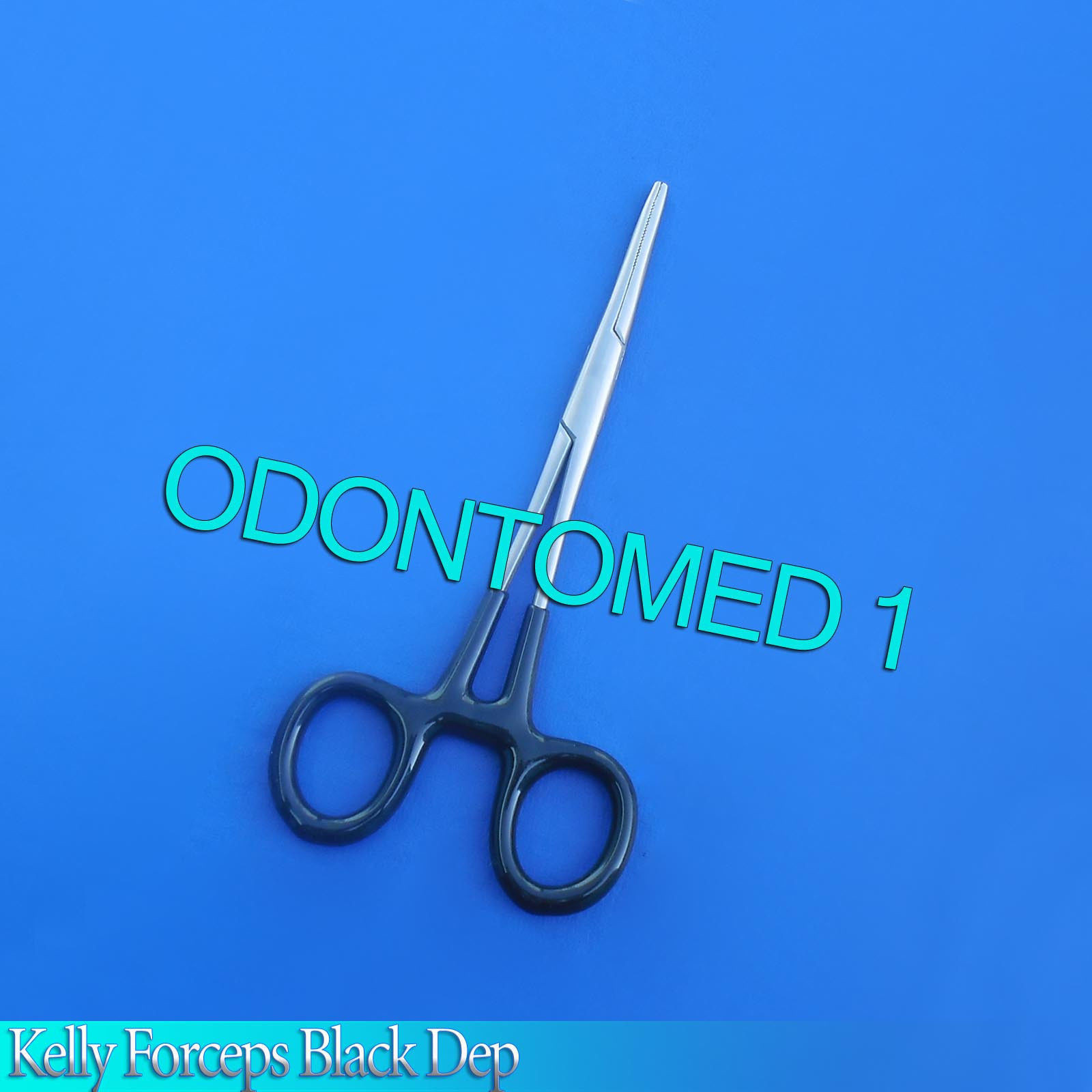 6 Pieces Kelly forceps 5.5" STR Black Dep Handle