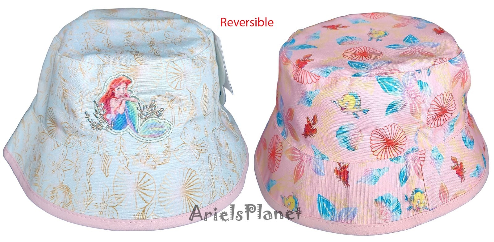 Disney Parks Ariel The Little Mermaid Reversible Bucket Sun Hat for Adult
