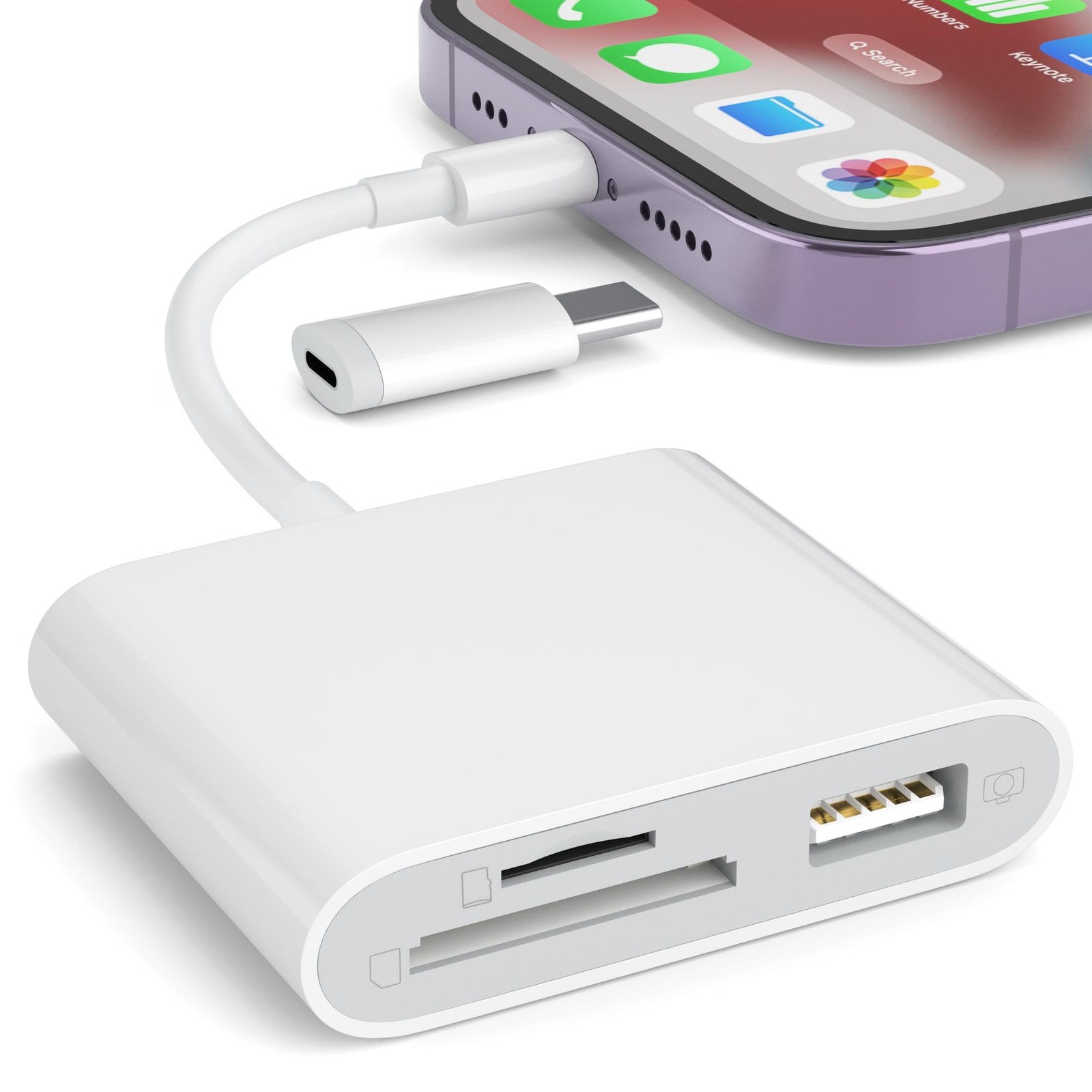 SZHAIYIJIN SD Card Reader for iPhone Memory Card Reader with USB Camera Adapter