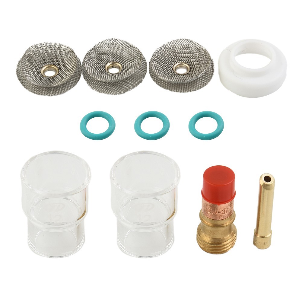 332 TIG Welding Torch Gas Lens Kit with 12 Cup Collet for WP17 WP18 WP26 Models