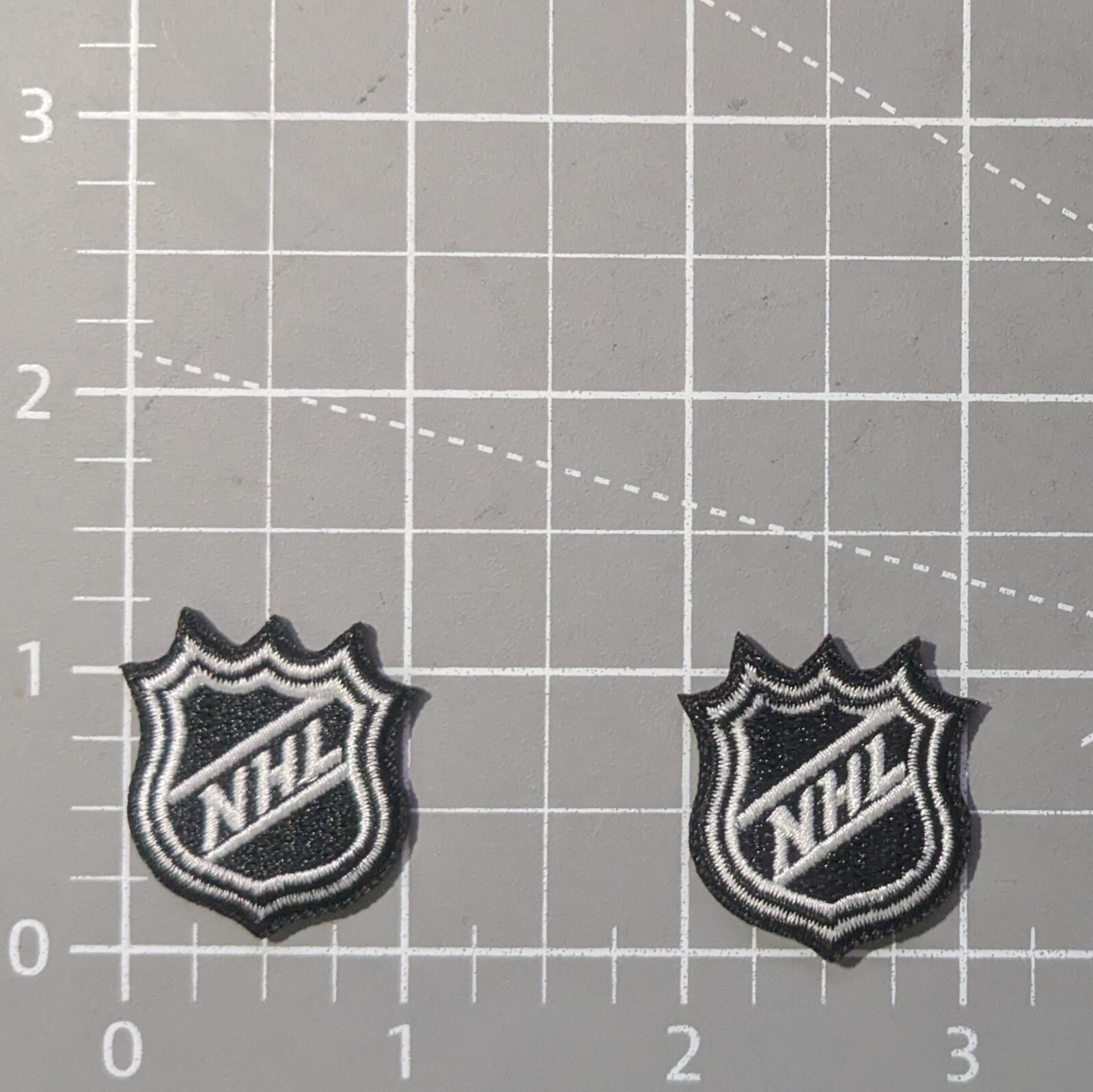 NHL Logo Patch 2 Small Pieces Collar Hats Size Embroidered Iron Patch 1.25x1"