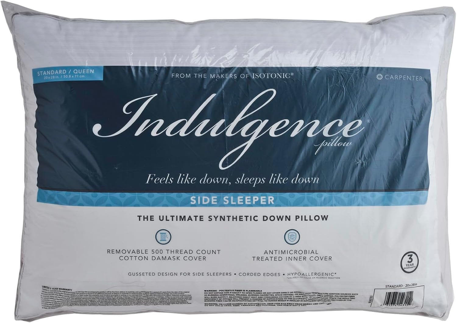 Indulgence Synthetic down Pillow | Side Sleeper (Standard/Queen)