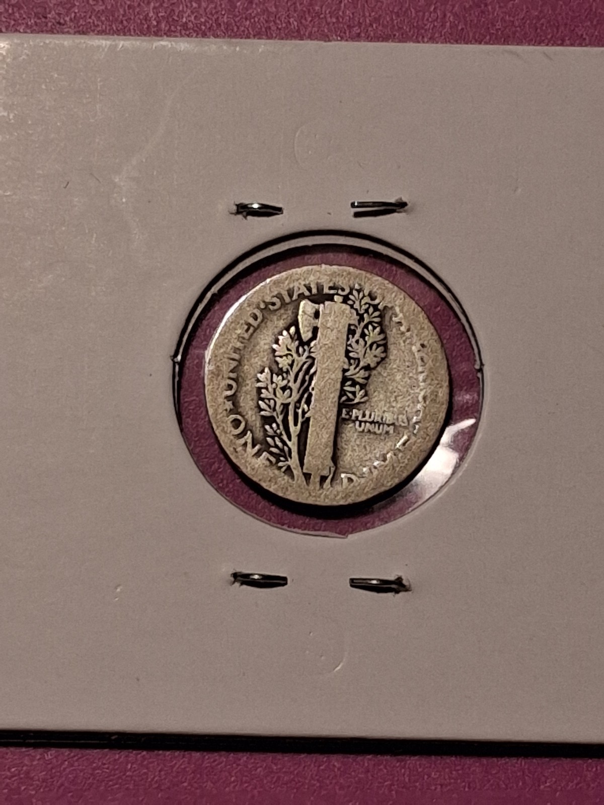 1921-P MERCURY DIME. G/VG. KEY DATE.