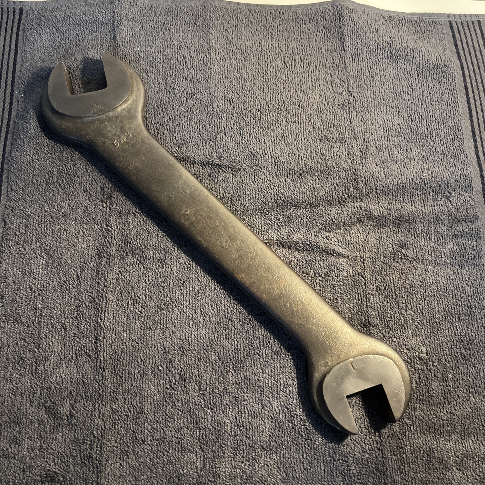 Vtg J.H. Williams #543 Angled Double Open End Wrench 1 x 1 1/8” HD 14" Long
