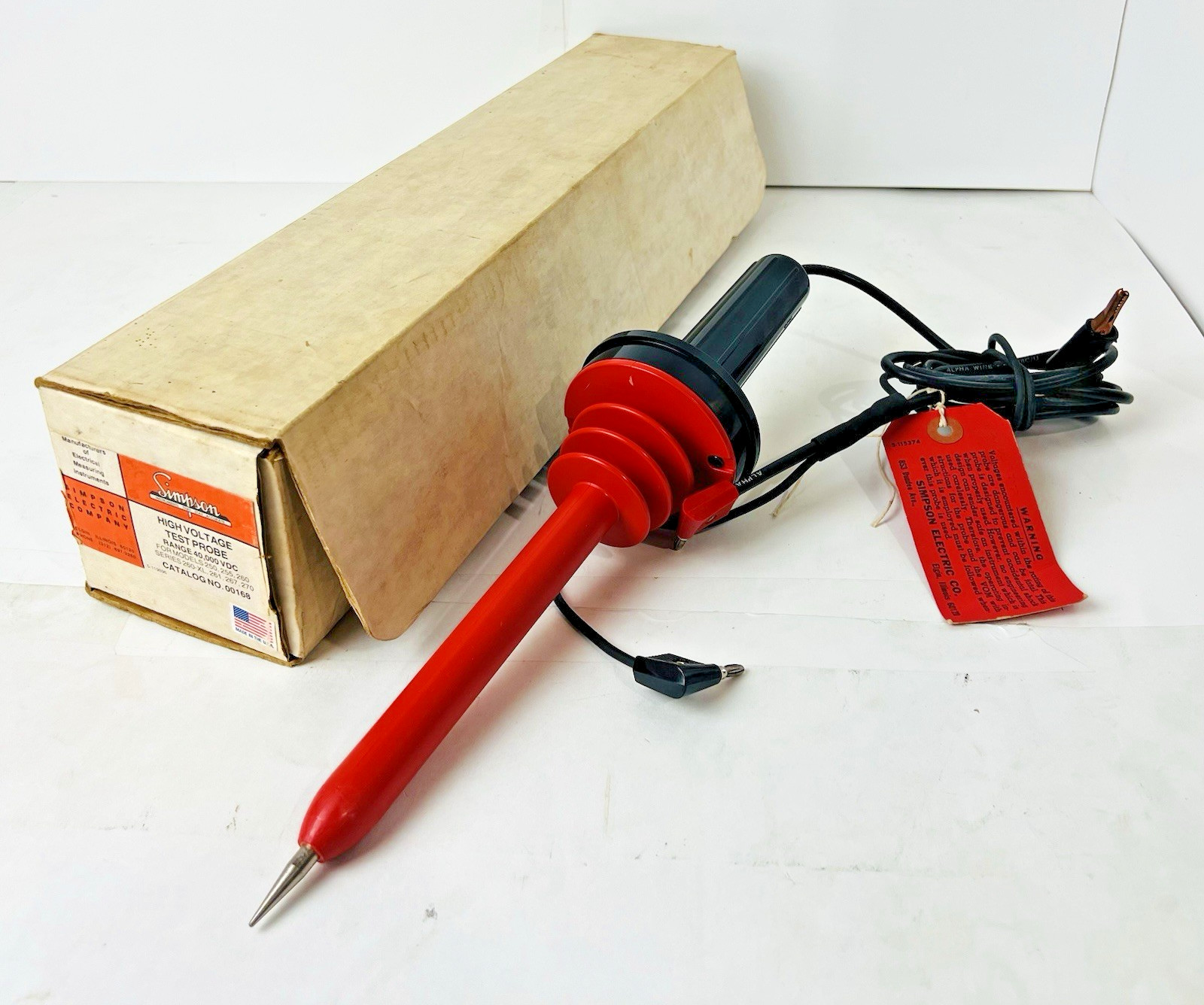 SIMPSON DC HIGH VOLTAGE TEST PROBE 00168 NIB