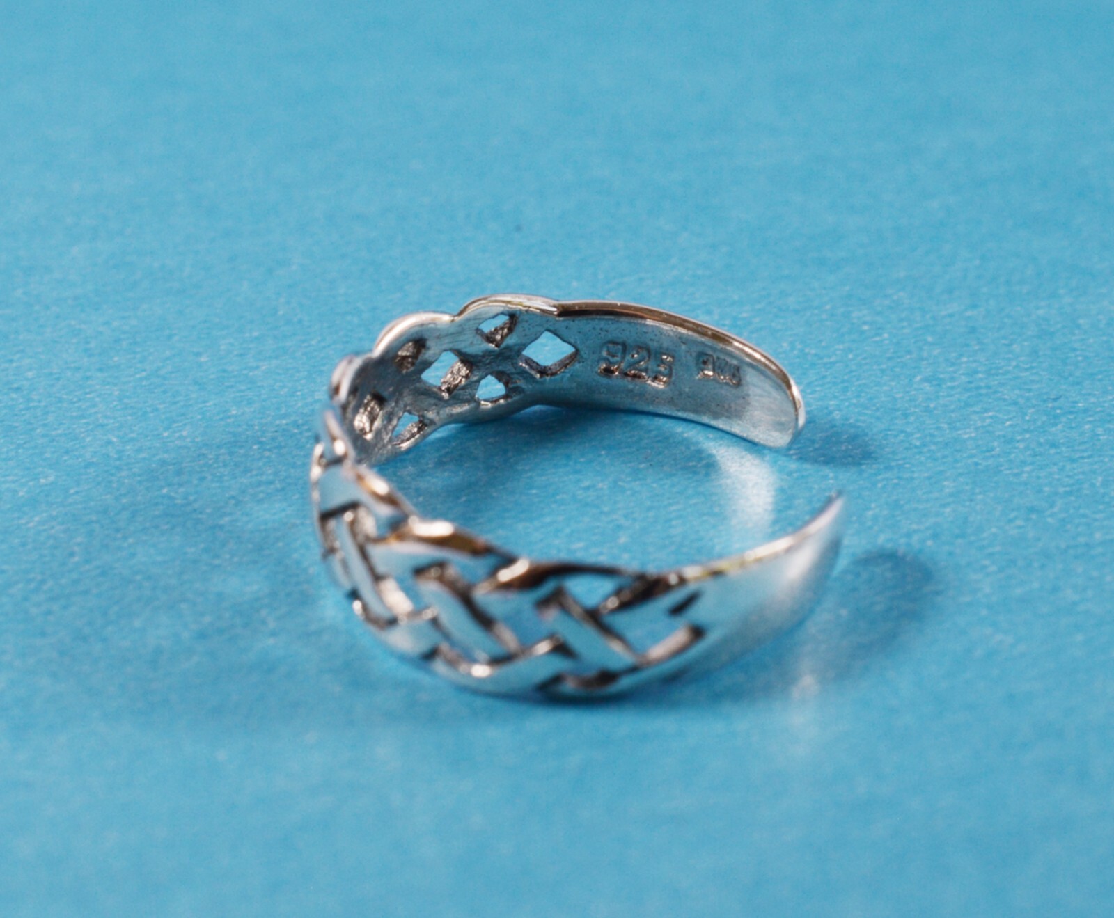 Sterling Silver 925 Adjustable Celtic Twist Toe Ring !! New !!