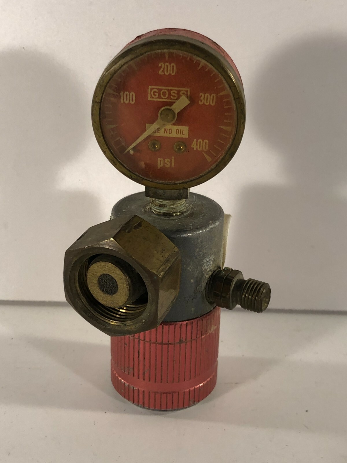 Vintage Goss Gauge 400 PSI Red 2 inch