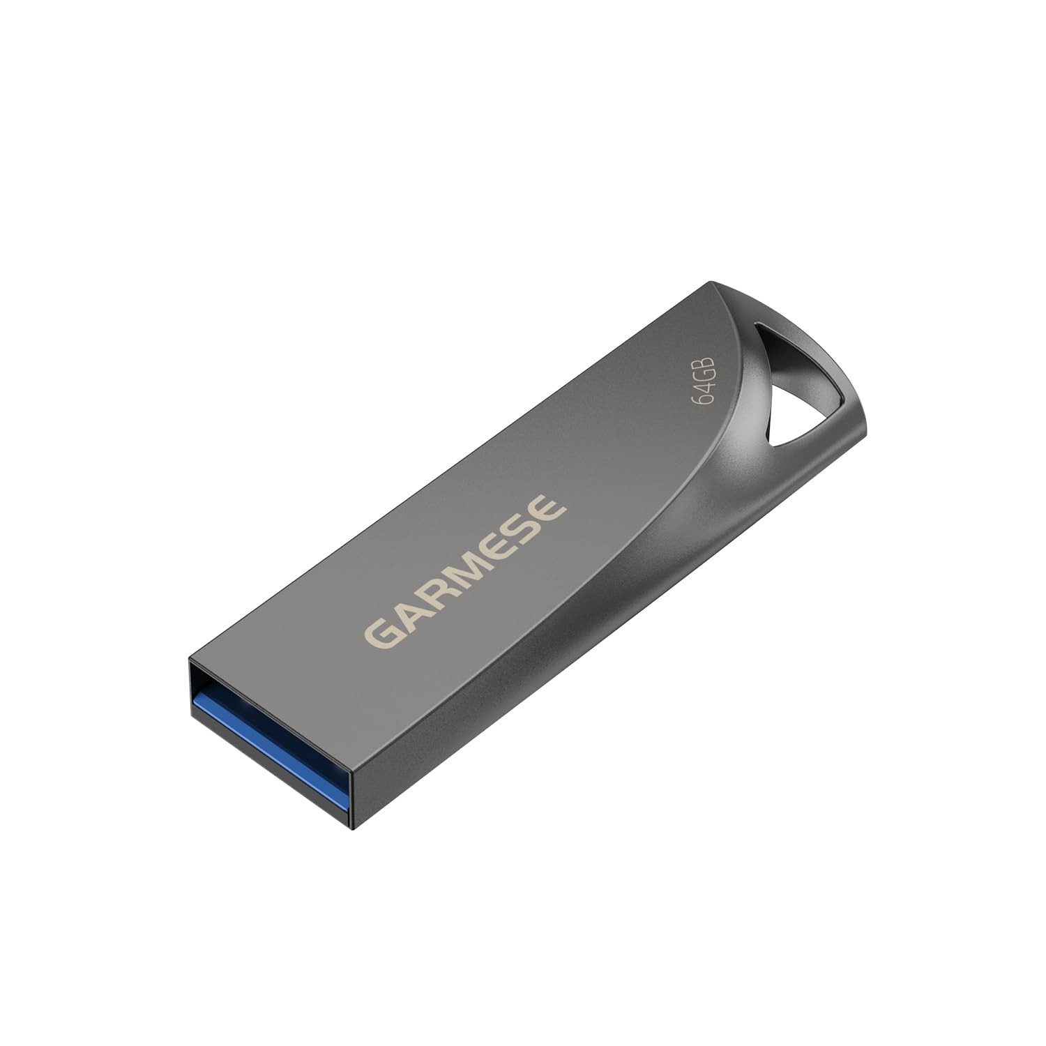 GARMESE 64GB USB 3.0 Flash Drive, Metal Waterproof & Slim 64GB-3.0, Gray