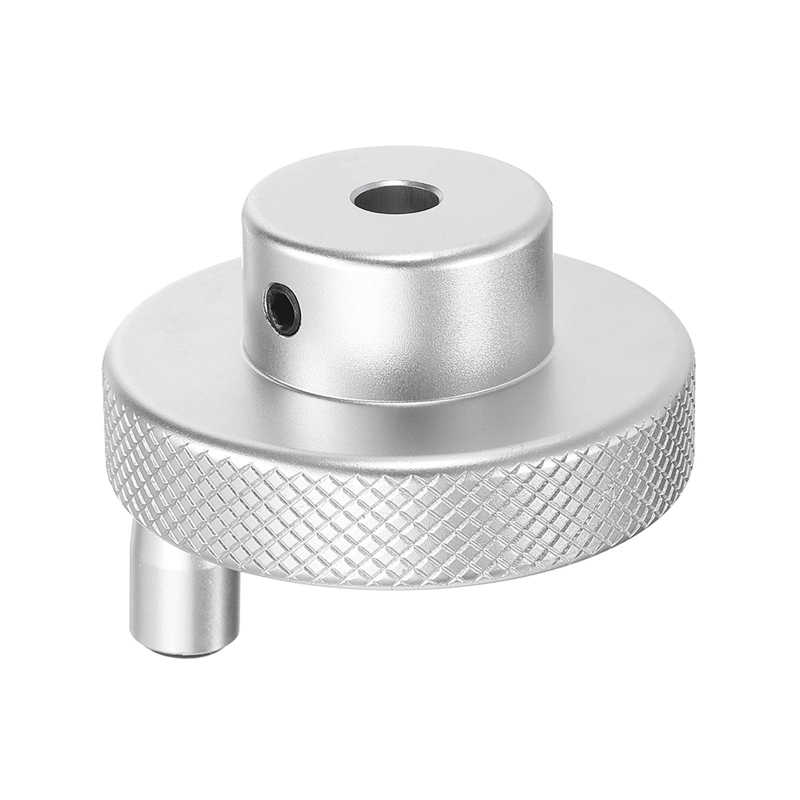 Aluminum Alloy Handwheel 50mm OD 6mm Bore with Rotate Handle for Lathe, Silver