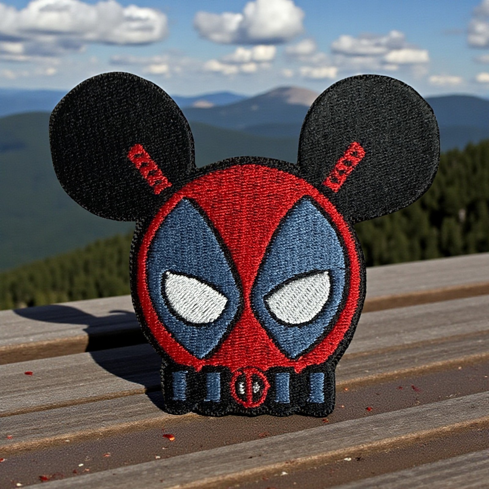 Deadpool Mickey Embroidery Patch 3.52" X 4.11"