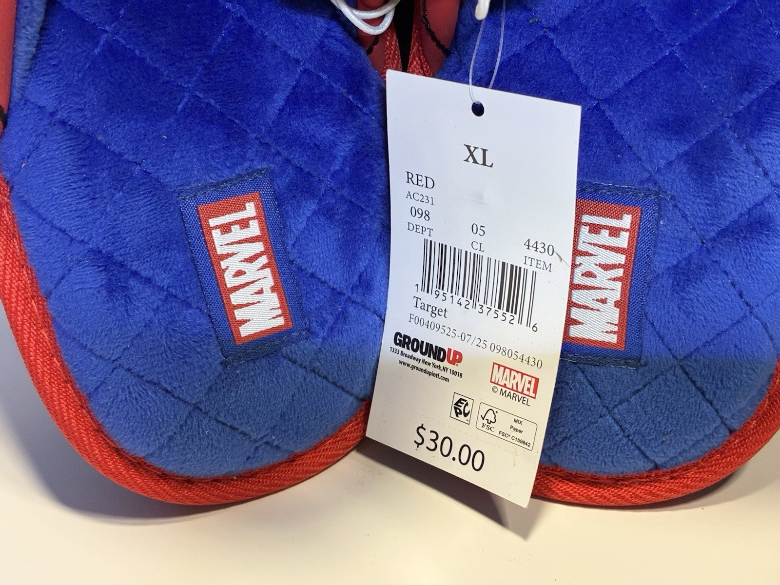Marvel Spider-Man Slippers XL Spiderweb Indoor Slides NEW