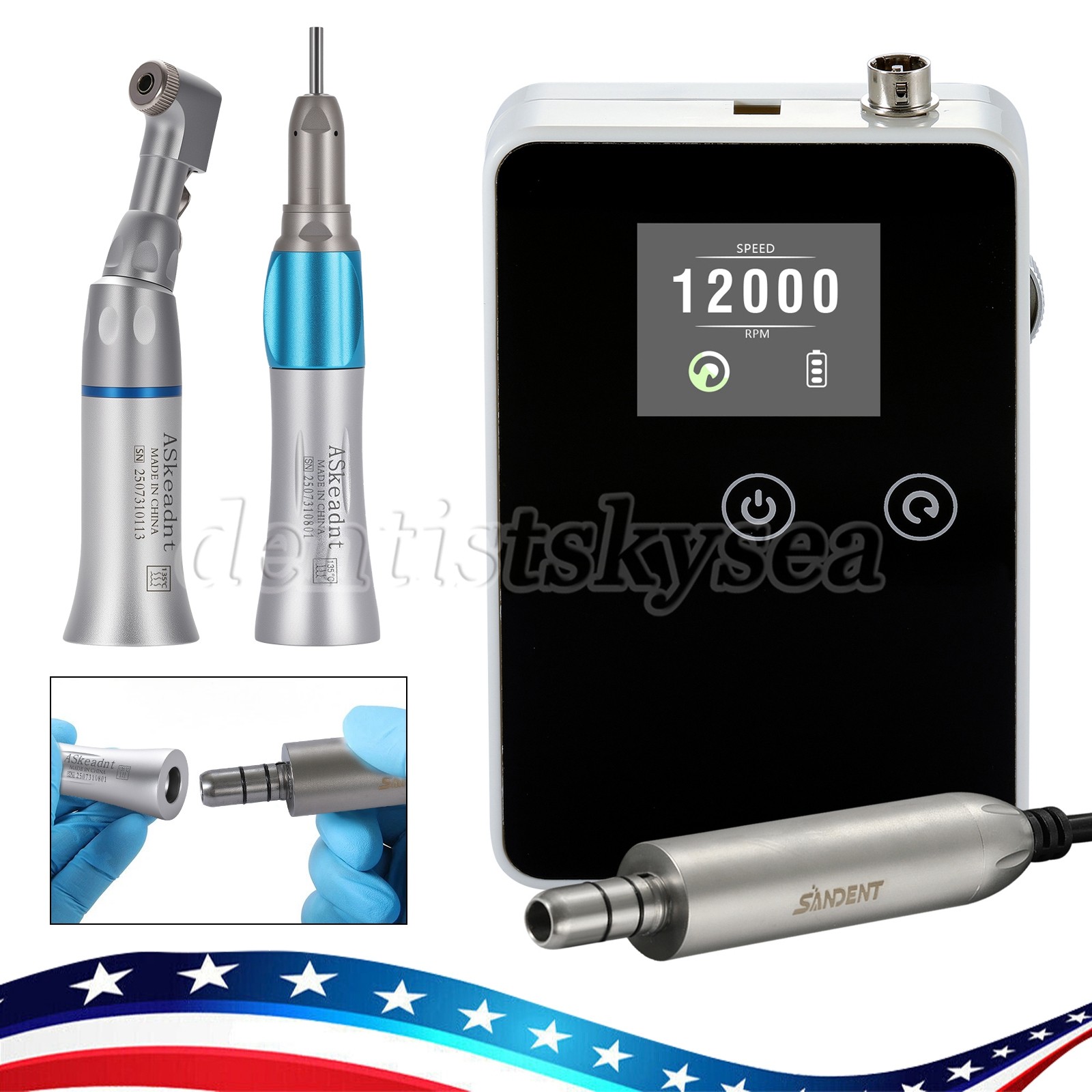 Dental Lab Marathon Electric Micromotor Polishing 35K RPM Motor Handpiece