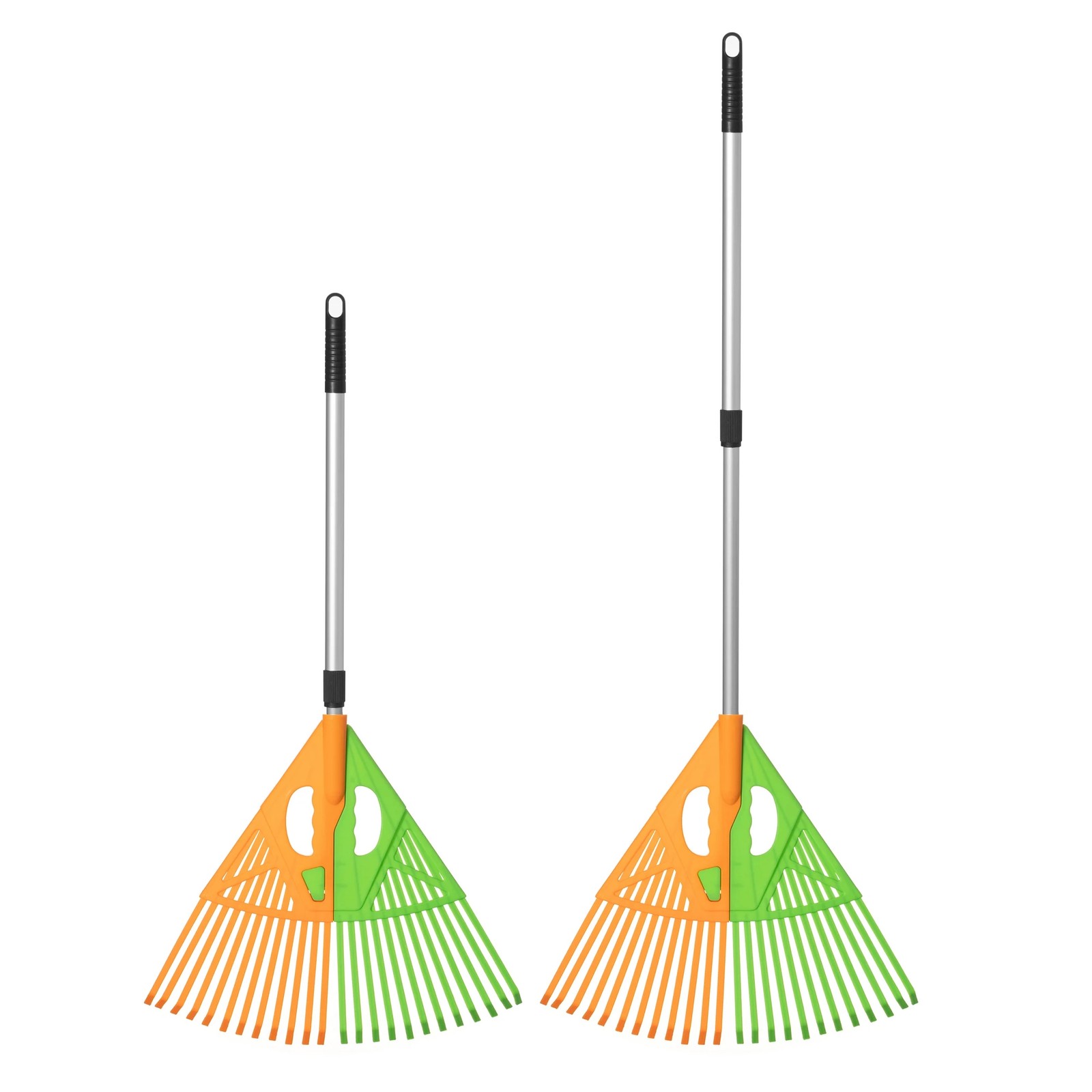 Extendable Long-Handle Leaf Grabber Rake for Leaves Grass & Debris