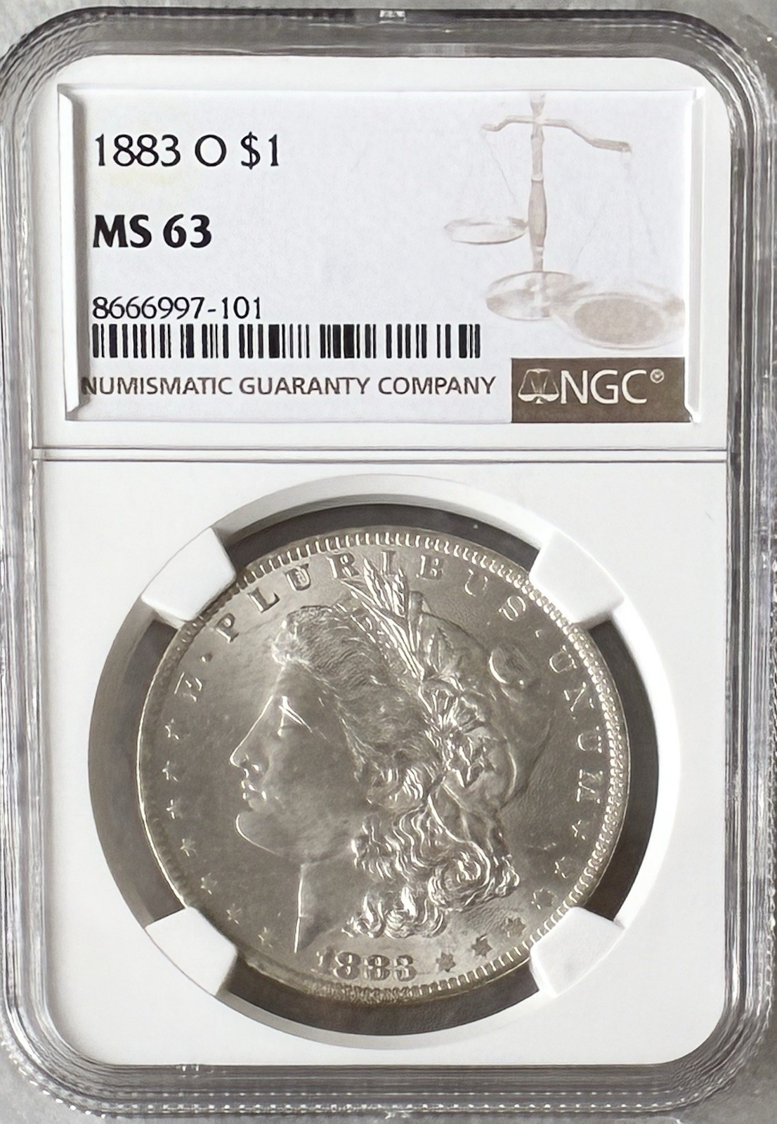 1883 O Morgan Silver Dollar US Coin NGC MS63 Great Details 0.90 Fine #101