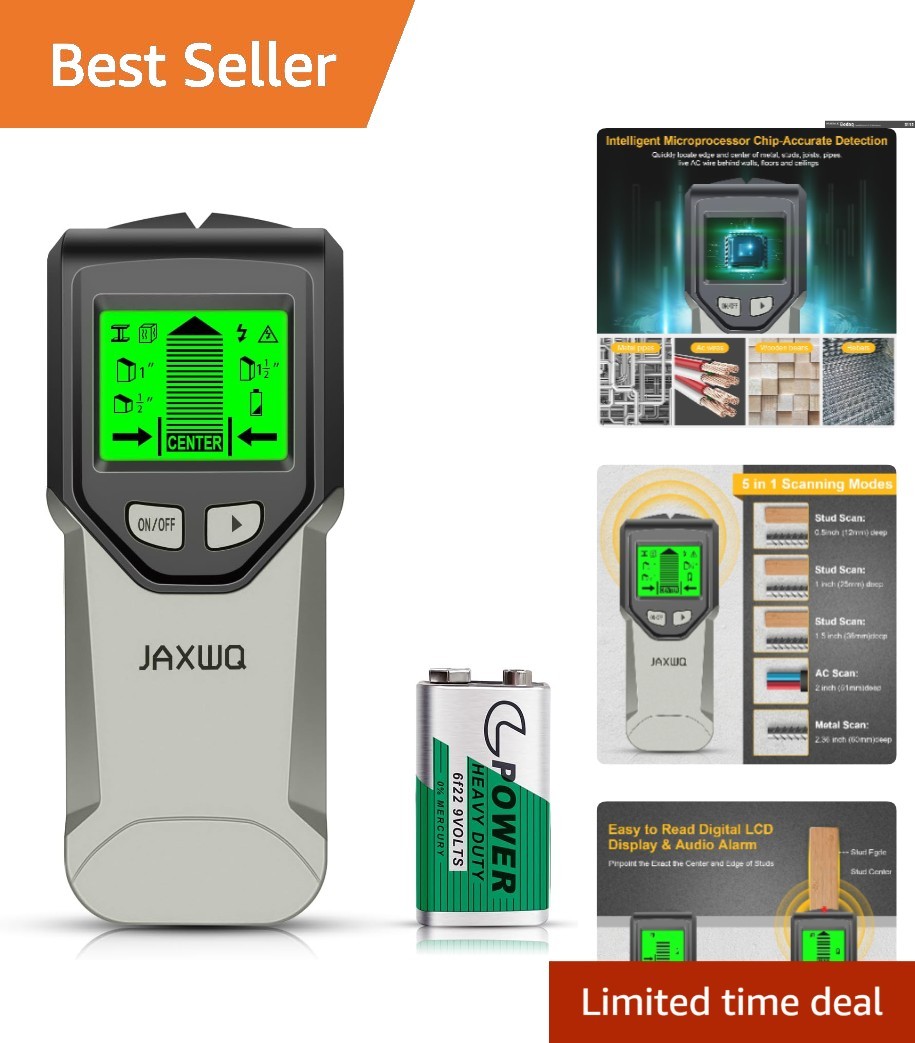 Versatile Stud Detector with Smart Chip & Audio Alerts for Safe Installations