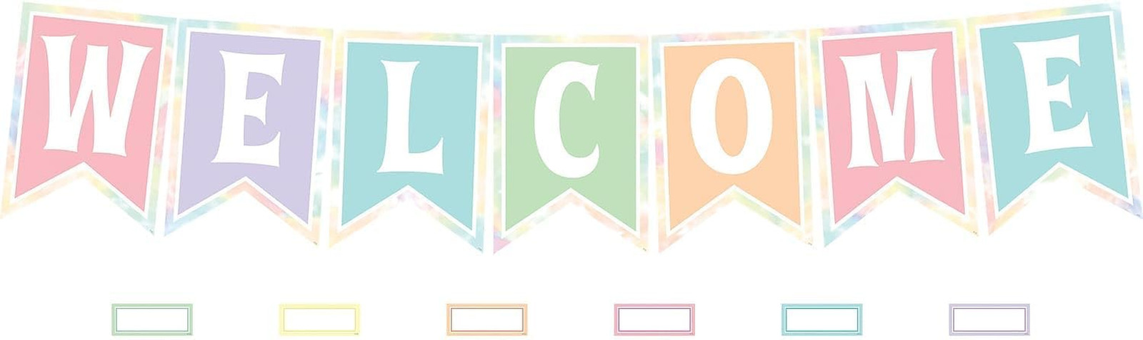 Pastel Pop Pennants Welcome Bulletin Board (TCR8410)