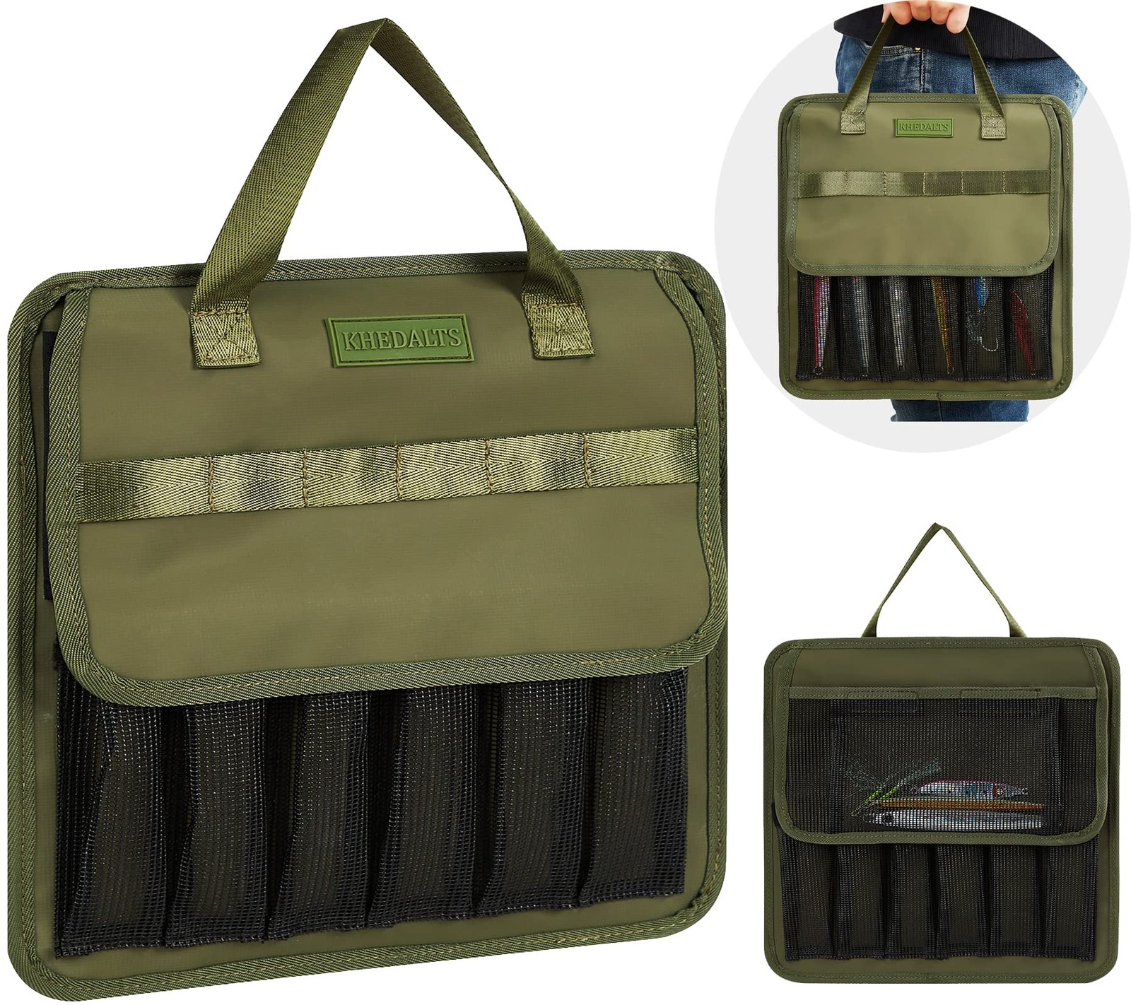 Fishing Jig Bag Large Lures Bags Saltwater & Freshwater,Slow Pitch Jigs Stora...