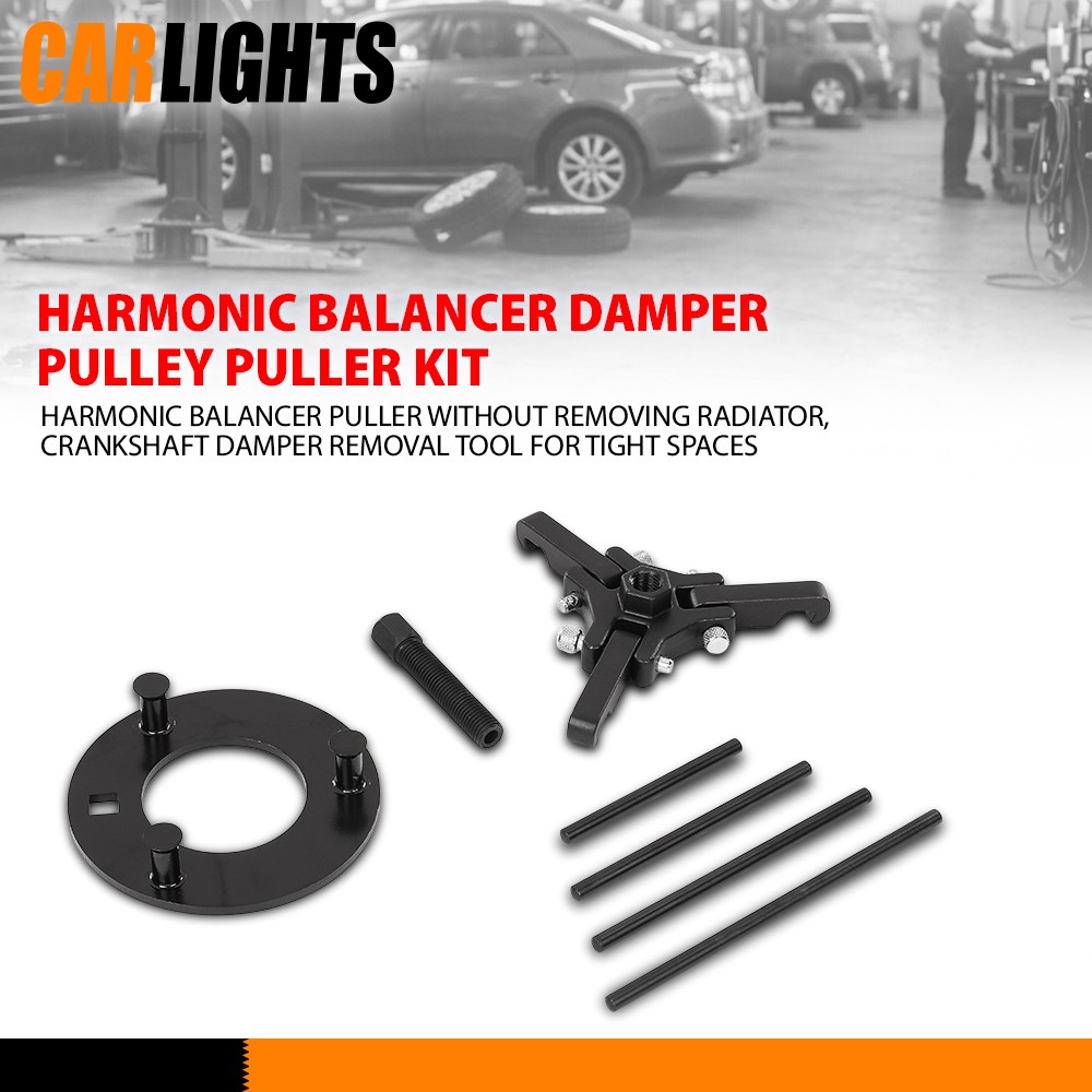 Harmonic Balancer Damper Pulley Puller Garage Removing Repairing Tool Set