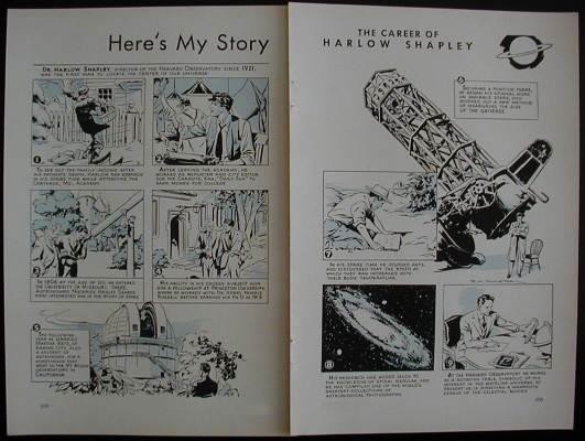 Harlow Shapley "Life Story" 1940 Historical CARTOON Harvard Observatory