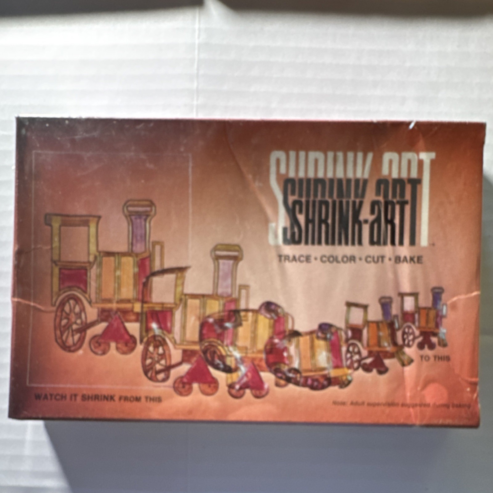 Shrink-Art Make Magic Miniatures Craft Kit 3-198 Trace Color Cut Bake Kids