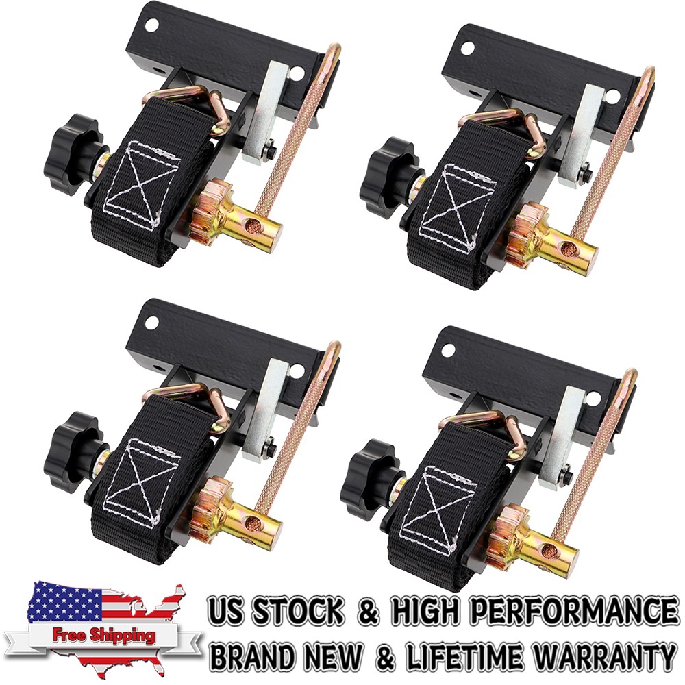 4 x 1.5''x7.5'' Ladder Rack Ratchet Straps Load Heavy Duty Retractable 500 lbs
