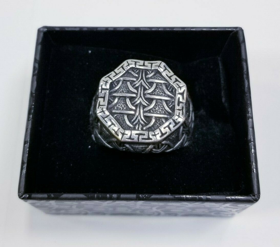 HANDCRAFTED BABALON SILVER 925 RING - SZ 12.75