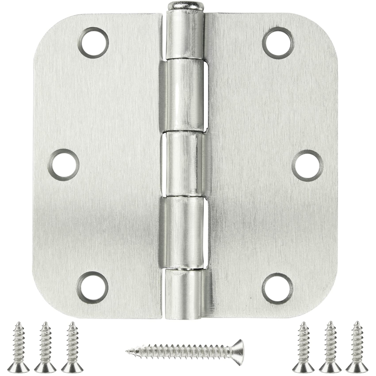 12 Pack Nickel Door Hinges Brushed Nickel Hinges for Doors 3 1/2 Interior Doo...