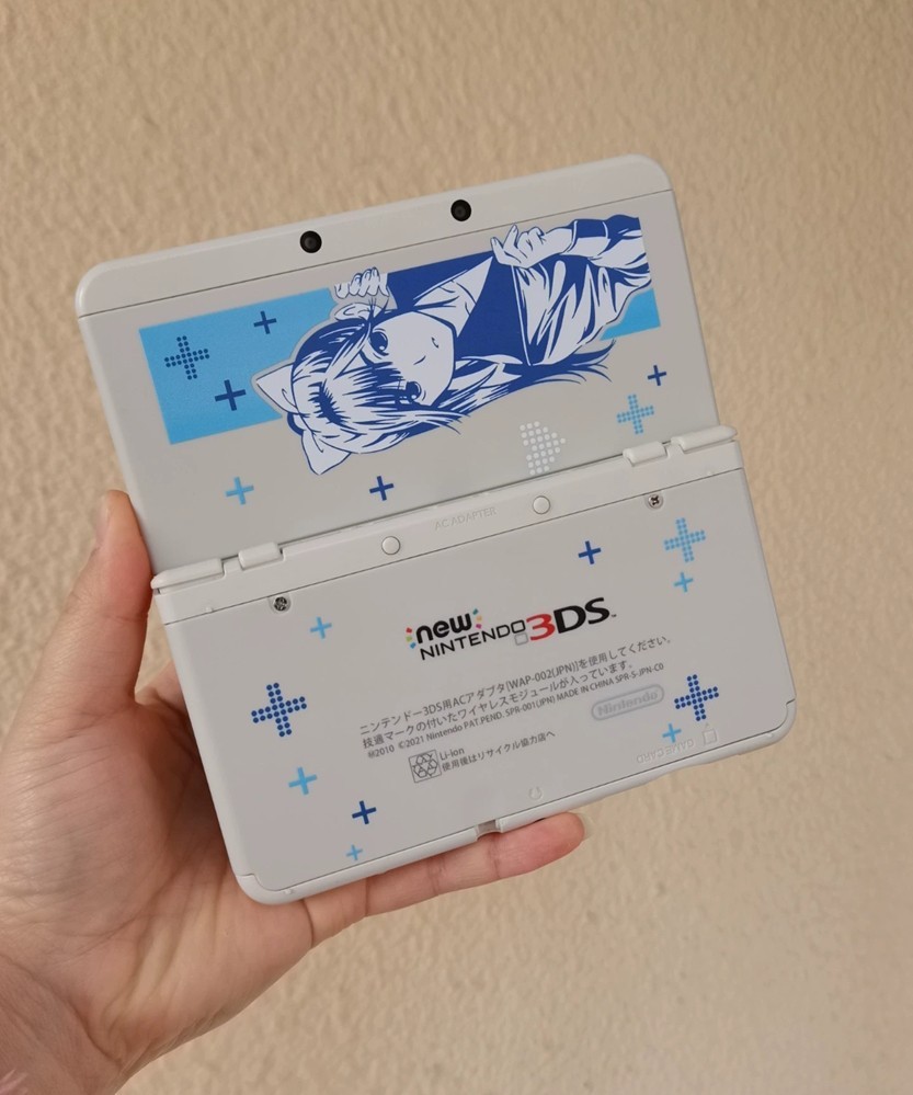 Nintendo series console parts Cover Anime Girl Blue & White Cross Shell Plates