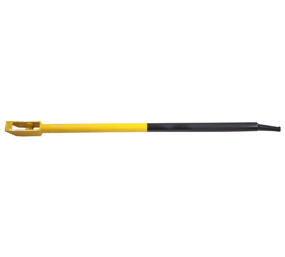 40" Combination Winch Bar Black/Yellow Powder Coated Steel w/ Non-Slip Handle