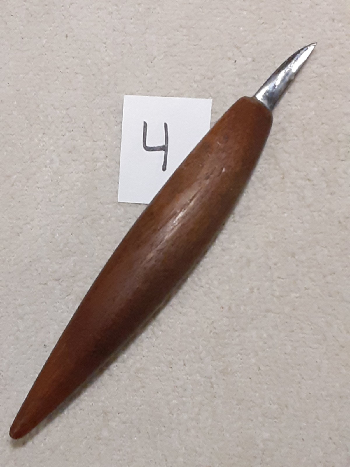 VINTAGE WOOD CARVING KNIFE WOODCARVING KNOTTS KNIVES? WHITTLING WALNUT HANDLE 4