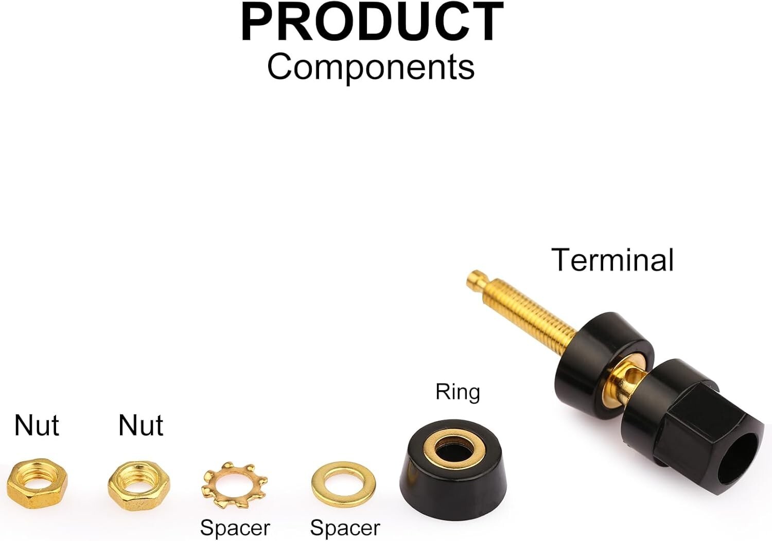 10Pcs 4mm Banana Plug Socket Plated Terminal Amplifier Speaker Terminal Conne...