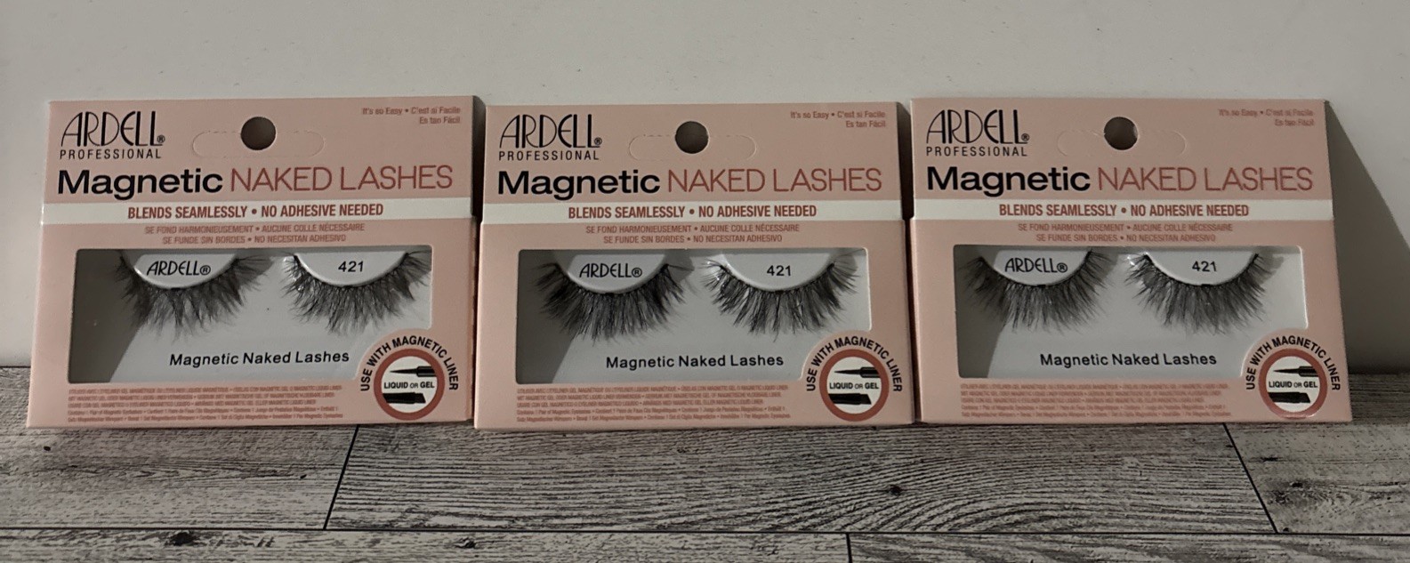 3x Ardell Magnetic Naked Lashes 421 Black (lot of 3) ✨Free Shipping✨
