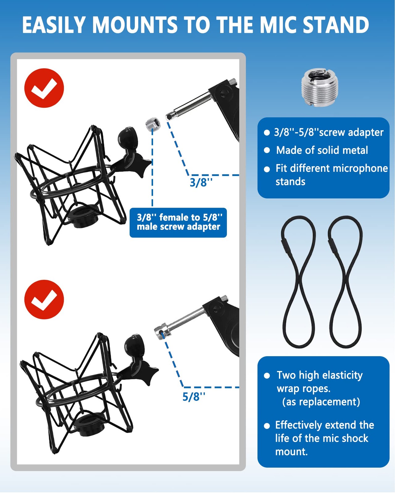 Microphone Shock Mount Universal Mic Holder Spider Recording Mic Shockmount S
