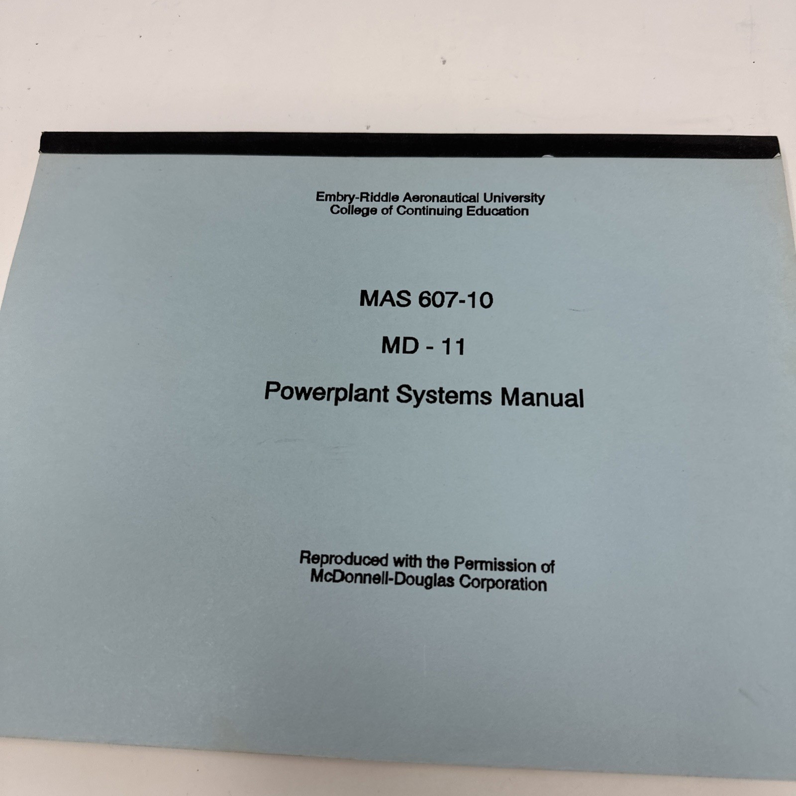 MD-11 MAs 607-110 Technical Training Manual - Student Notebook