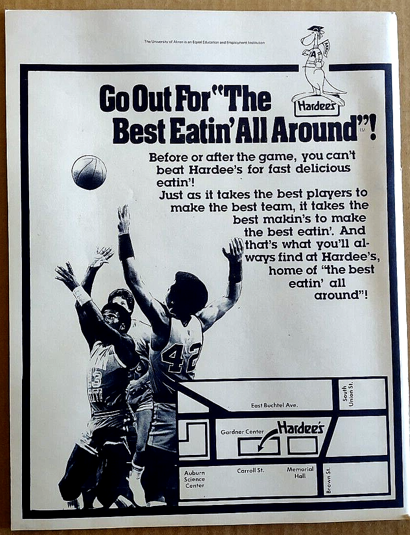 1982 Akron-Cleveland State Basketball Game Program