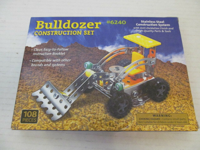 Mud Puddle Bulldozer Construction Set #6240, Stainless Steel, 108 Pieces