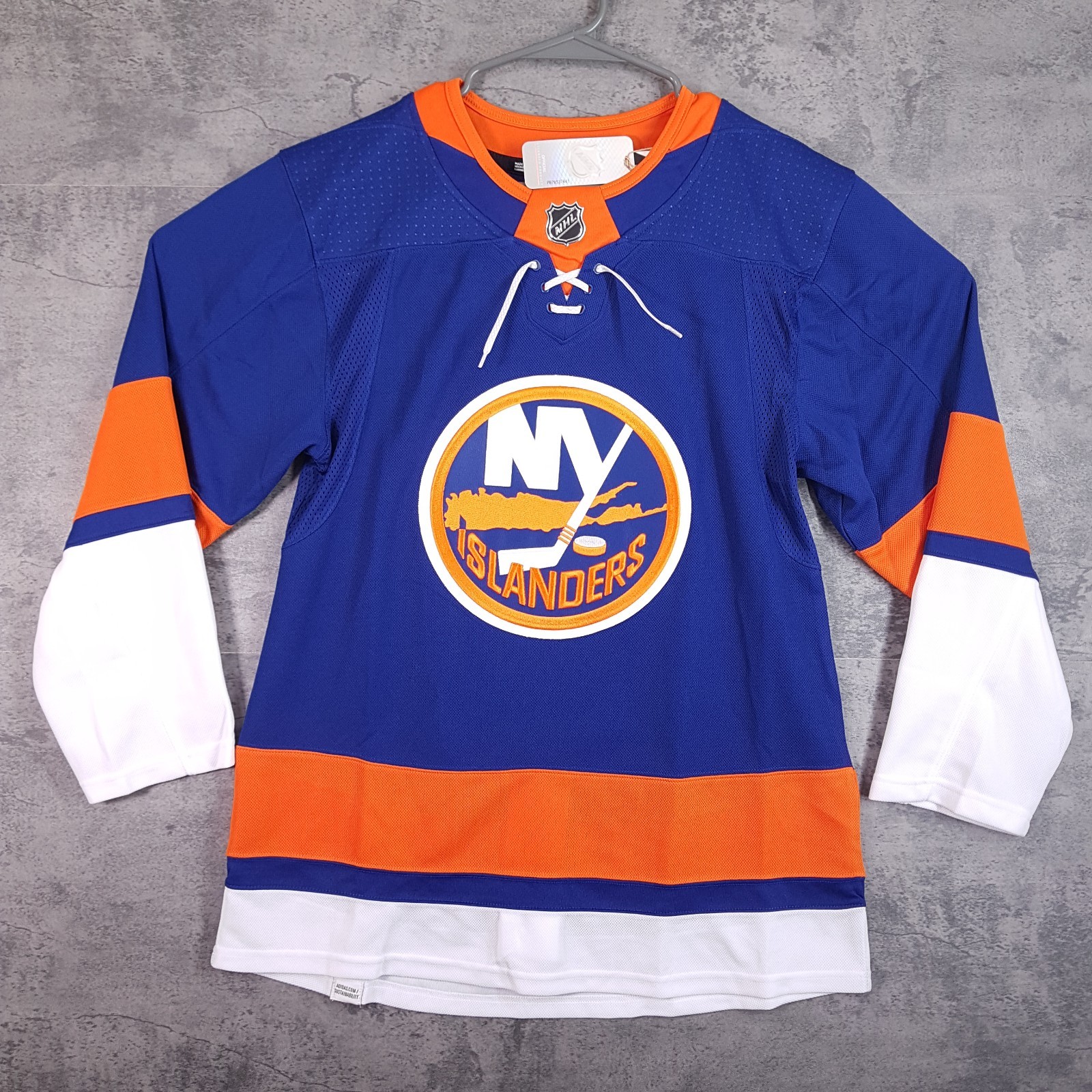 ADIDAS NHL New York Islanders Authentic Home Royal Hockey Jersey Mens Size 54