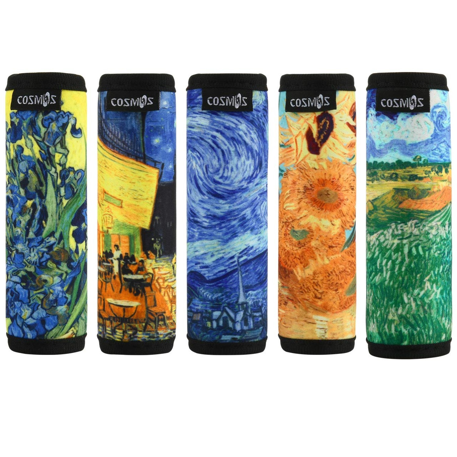 CM Pack of 5 Neoprene Luggage Handle Wrap Handle Grip Luggage Identifier for ...
