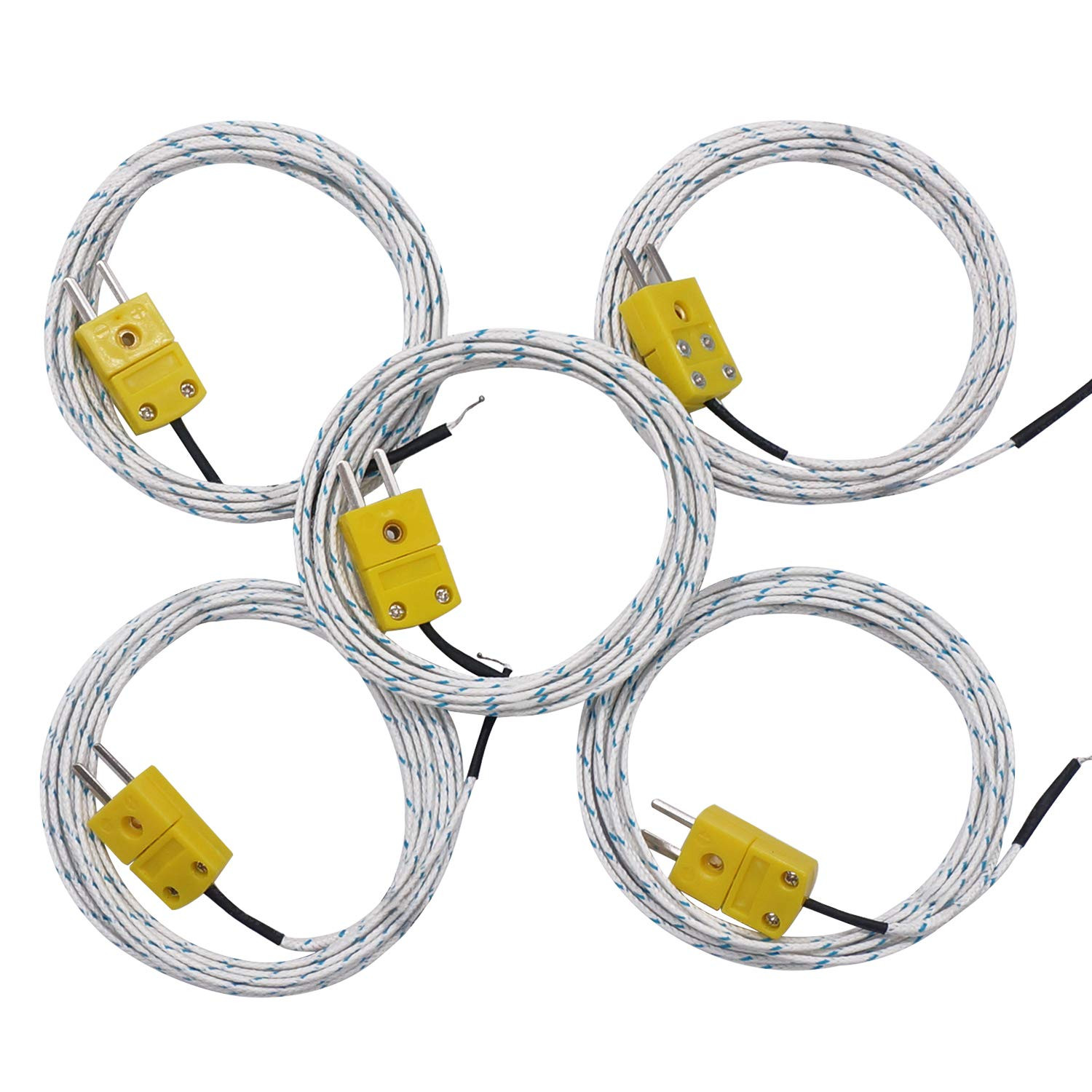 5Pcs 3M K Type Mini-Connector Thermocouple Temperature Probe Sensor Measure Rang