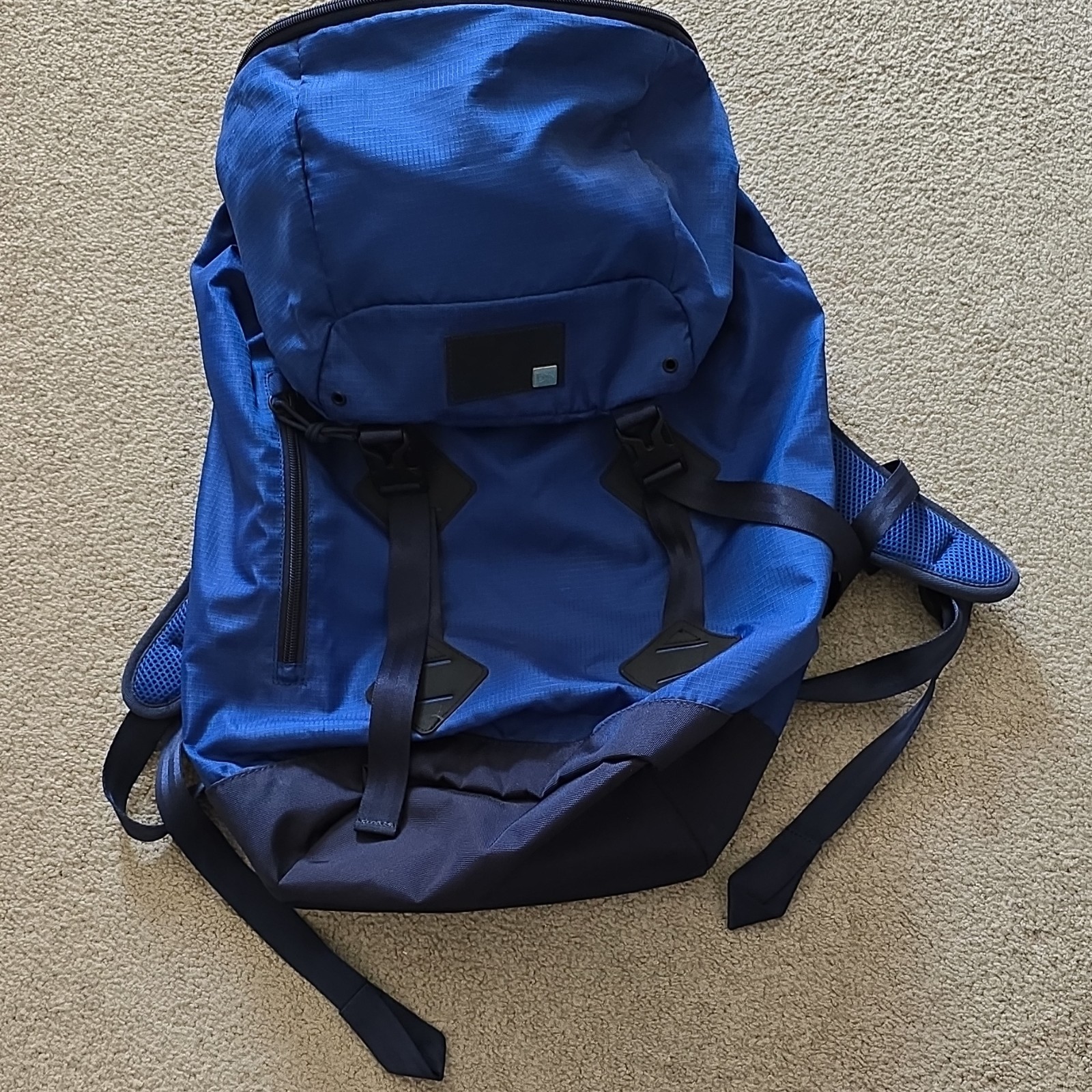 New Era Hiking Backpack Blue/Black Padded Adjustable Straps