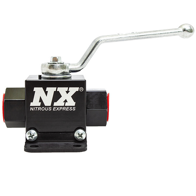 15159 Nitrous Express Lightweight Billet Aluminum In-Line Ball Valve - 1/2" ID