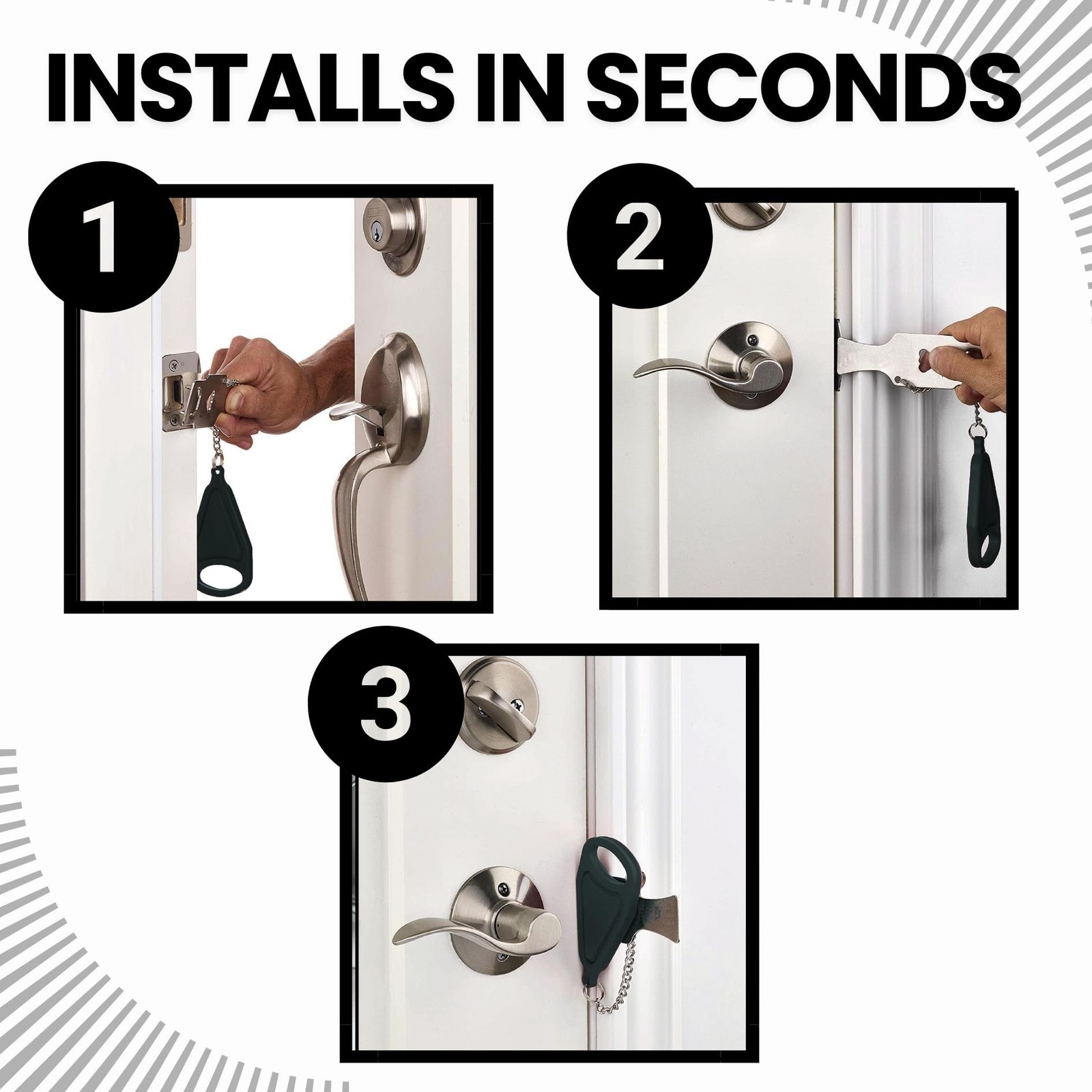 Portable Door Lock for Travel – Hotel Door Locks for Travelers Security &#