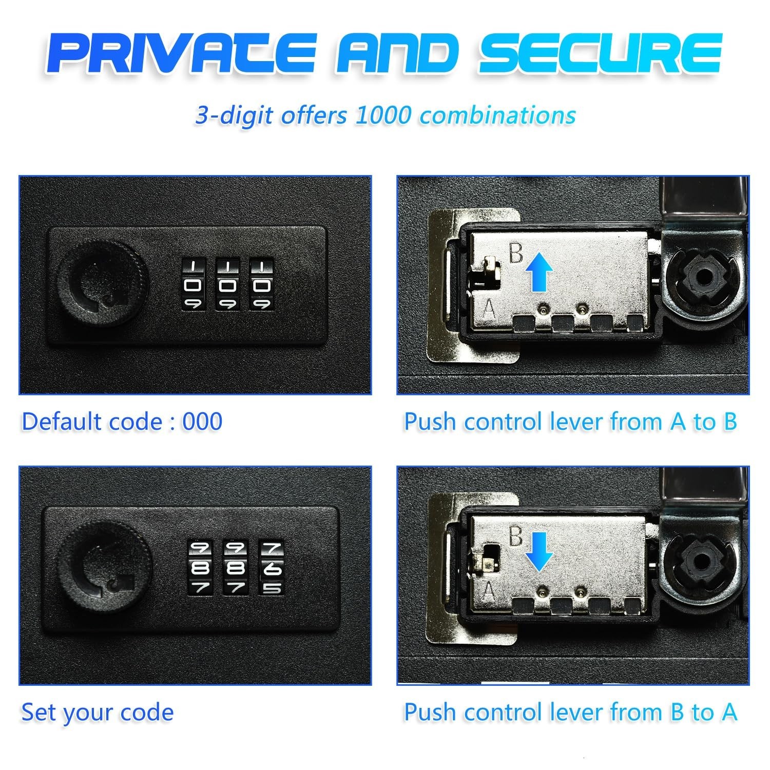 28 Key Cabinet Wall Mount, Steel Key Box Wall Mount with Code, Combination Lo...